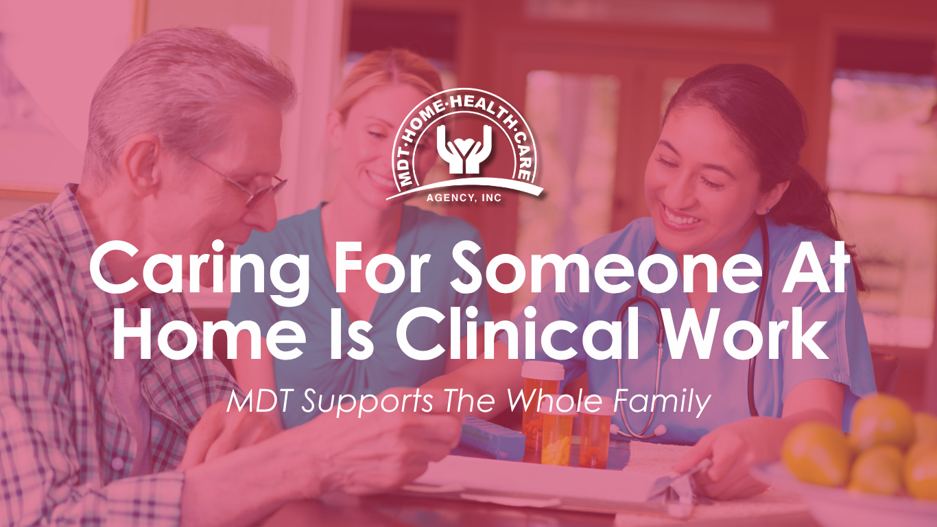 Family caregiver support home health — nurse training caregiver at home