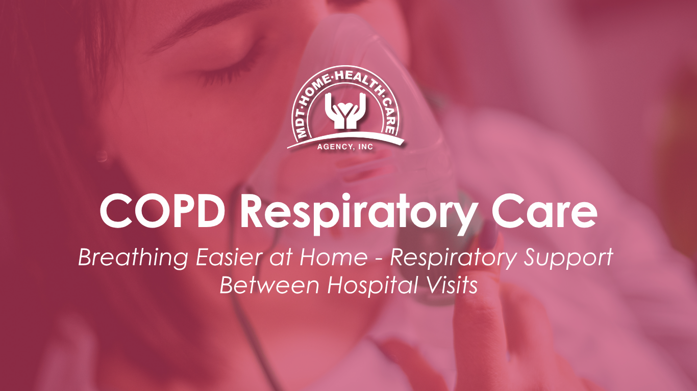 COPD care at home Miami — nurse assisting patient with oxygen therapy